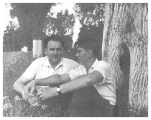 1963. Уладзімір Караткевіч з Янкам Брылём