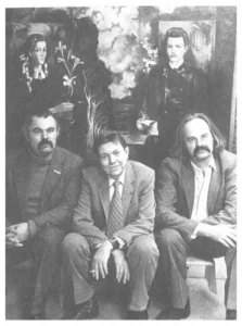 1981. Уладзімір Караткевіч з сябрамі